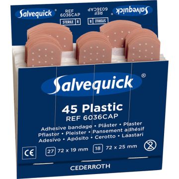 SALVEQUICK W/PROOF PLASTERS REFILL - Flesh