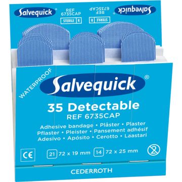 SALVEQUICK BLUE DETECTABLE PLASTERS REFILL - Blue