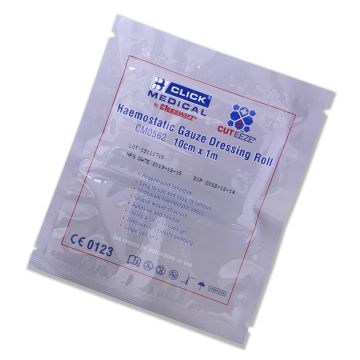 CLICK MEDICAL CUT-EEZE HAEMOSTATIC DRESSING Z FOLD - White