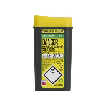 SHARP SAFE SHARPS BIN 0.2LTR - Yellow