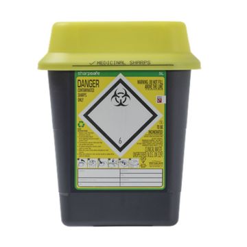 SHARP SAFE SHAPS BIN 5LTR - Yellow