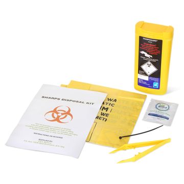 SHARPS DISPOSAL KIT - Yellow
