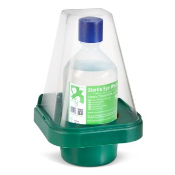 CLICK MEDICAL SINGLE EYEWASH STAND WITH 1 x 500ml - Clear