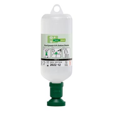 PLUM EYEWASH 1000ML 0.9 PERCENT SODIUM CHLORIDE EYECUP - Green
