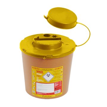 WOODSAFE SHARPS BIN 2 LTR - Brown