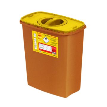 WOODSAFE SHARPS BIN LID AND SCREW FIT CAP 12 LTR - Brown