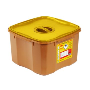 WOODSAFE SHARPS BIN LID AND SCREW FIT CAP 25LTR - Brown