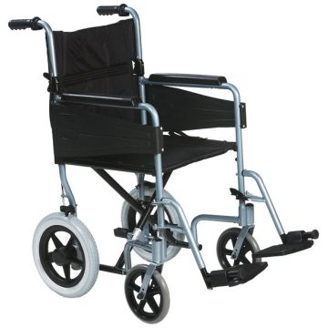 CLICK MEDICAL LIGHTWEIGHT TRANSIT WHEELCHAIR - Chrome