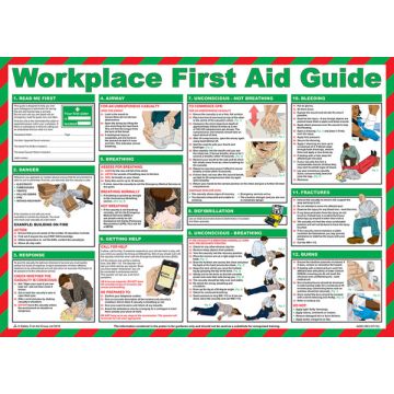 CLICK MEDICAL WORKPLACE FIRST AID POSTER A600 - White