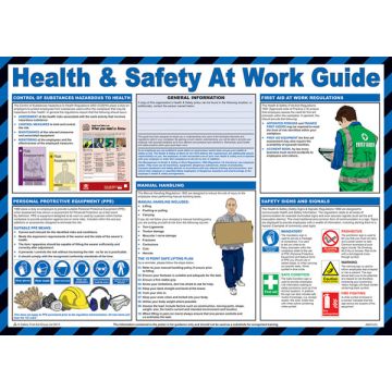 CLICK MEDICAL HEALTH AND SAFETY AT WORK POSTER A607 - White