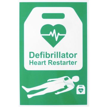 AED AUTOMATED EXTERNAL DEFIBRILLATOR SIGN - Green