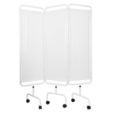 THREE CURTAIN PRIVACY SCREEN - White