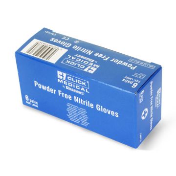 NITRILE GLOVES 6 PAIRS IN A CARTON - Blue