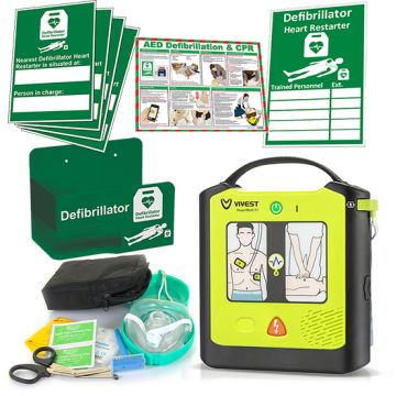 VIVEST POWER BEAT SEMI-AUTO DEFIBRILLATOR INDOOR PACKAGE - Green