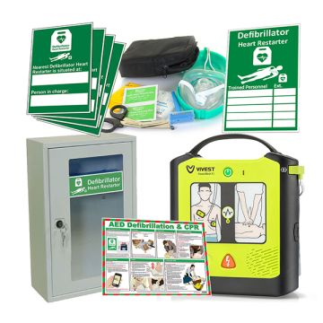 VIVEST POWER BEAT SEMI-AUTO DEFIB INDOOR CABINET PACKAGE - Green