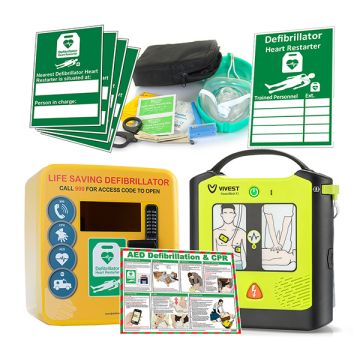 VIVEST POWER BEAT SEMI-AUTO DEFIB OUTDOOR CABINET PACKAGE - Green