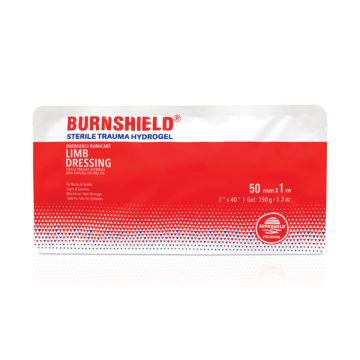 BURNSHIELD STERILE TRAUMA HYDROGEL LIMB DRESSING - White/Red