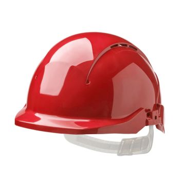 CONCEPT REDUCED PEAK VENTED SAFETY HELMET RED - Red