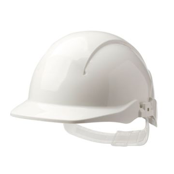 CONCEPT FULL PEAK WHITE SLIP RATCHET HELMET - White