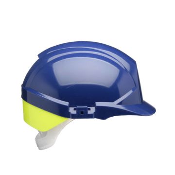 REFLEX SAFETY HELMET BLUE C/W YELLOW REAR FLASH - Blue
