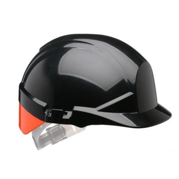 REFLEX BLACK SLIP RATCHET HELMET C/W ORANGE FLASH - Black