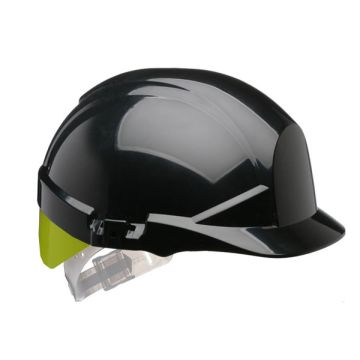 REFLEX BLACK SLIP RATCHET HELMET WITH BRIGHT YELL FLASH - Black