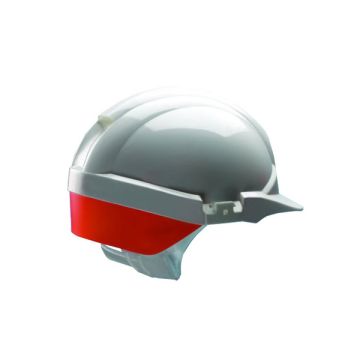 REFLEX SAFETY HELMET WHITE C/W ORANGE REAR FLASH - White