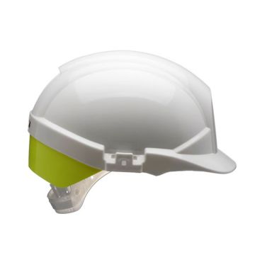REFLEX SAFETY HELMET WHITE C/W YELLOW REAR FLASH - White