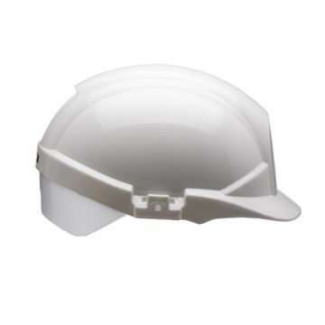 REFLEX WHITE SLIP RATCHET HELMET WITH SILVER FLASH - White