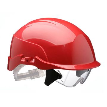 SPECTRUM RED HELMET C/W EYE SHIELD (S20RR) - Red