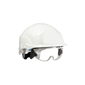 SPECTRUM WHITE HELMET C/W EYE SHIELD (S20WR) - White
