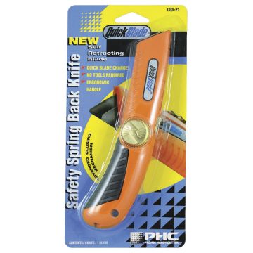 SAFETY SPRING BACK KNIFE - Orange