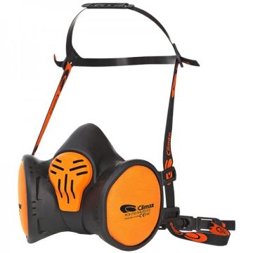 CLIMAX FFABEK1P3 MAINTENANCE FREE HALF MASK - Black / Orange