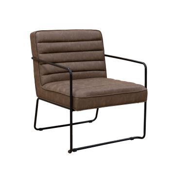 Decco leather lounge chair - Brown