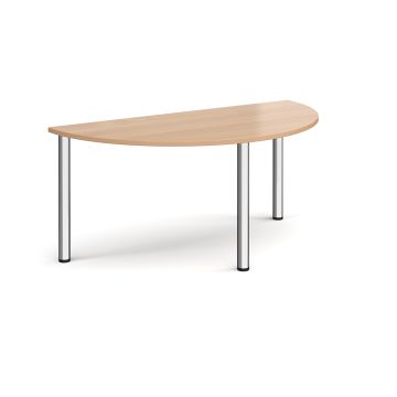 Semi circular radial leg meeting table