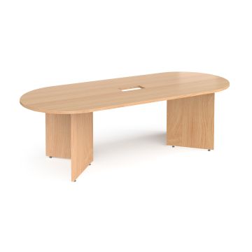 Arrow head radial end power ready boardroom table
