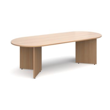 Arrow head leg radial end boardroom table