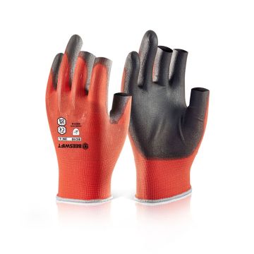 Beeswift PU Coated 3 Fingerless Gloves (Pack 10)