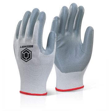 Beeswift Nitrile Foam Polyester Gloves (Pack 10)