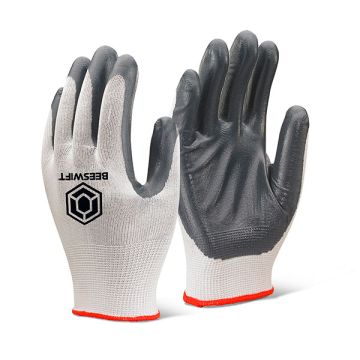 Beeswift Nitrile Palm Coated Polyester Gloves (Pack 10)