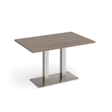 Eros rectangular dining table with twin uprights
