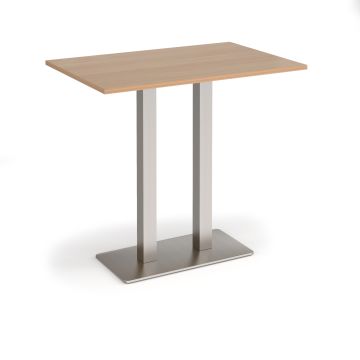 Eros rectangular poseur table with twin uprights