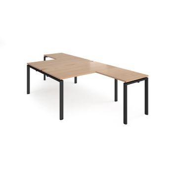 Adapt back to back desk with return