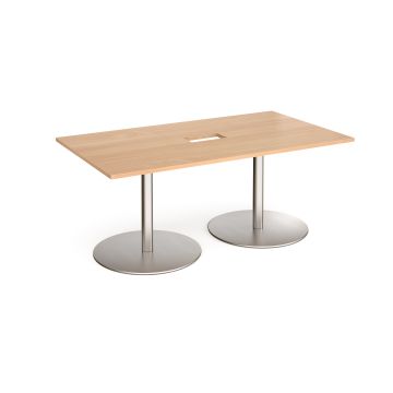 Eternal rectangular power ready boardroom table