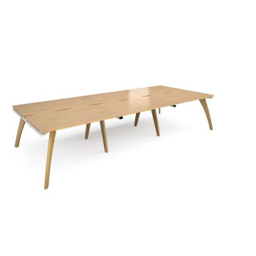 Fuze triple back to back desks 1600mm deep