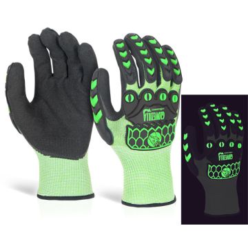 Beeswift Glovezilla Glow in the Dark Foam Nitrile Coated Gloves