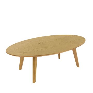Hanna oval shaped coffee table - Oak