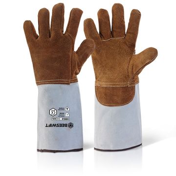 H/Q HEAT RESISTANT GAUNTLET - Brown