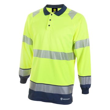 Beeswift Deltic Hi-Vis Two Tone Long Sleeve Polo Shirt