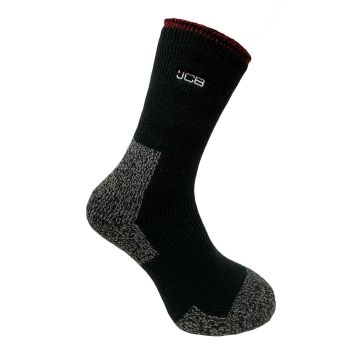1PK THERMASOCKS WITH EXTENDED ACHILLES BLACK/GREY/RED 6-8.5 - Black/Grey